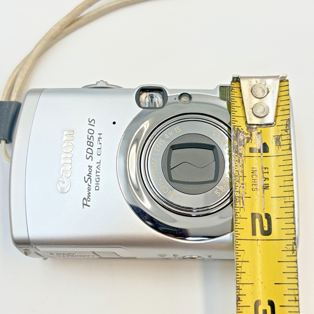 Canon PowerShot SD850 IS Digital Elph Camera Silver 8MP 4x Optical Zoom Works - Picture 10 of 11